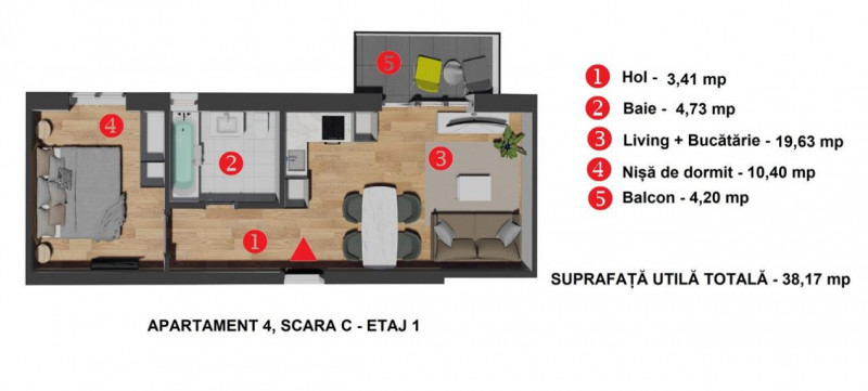 Comision 0! Apartament 2 camere bloc noustr Razoare zona Vivo