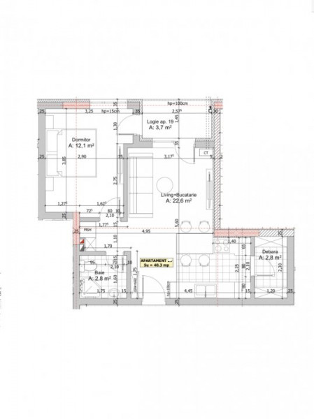 COMISION 0!Apartament 2 camere bloc nou et.2/4,strada Catanelor,Floresti