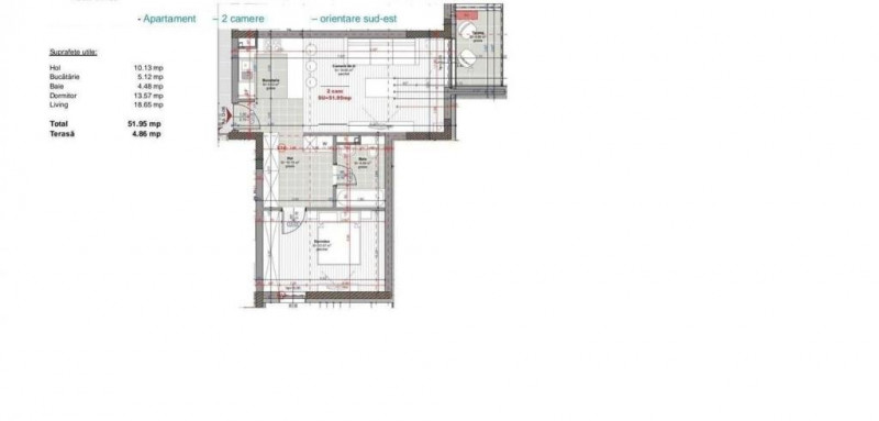 Vanzare apartament 2 camere semifinisat  In Park Lake Zona Iulius Mall