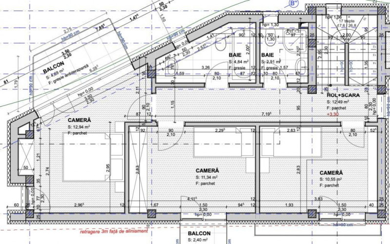 Casa tip duplex cu terasa circulabila 55 mp si priveliste zona Andrei Muresanu