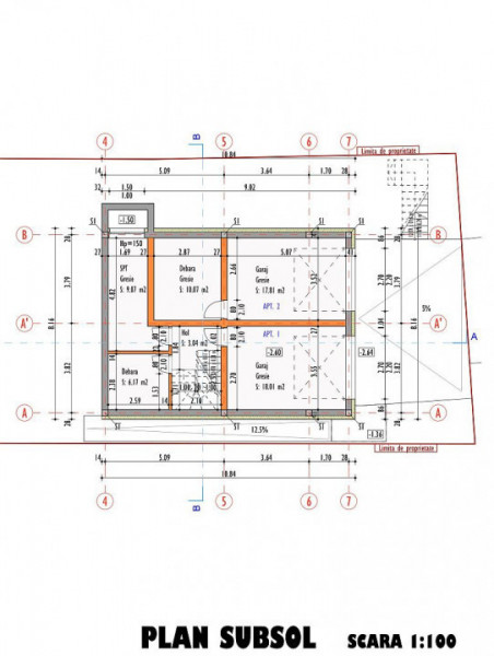 Casa tip duplex Borhanci,140mp utili+250 mp curte,semifinisata, zona Romul Ladea