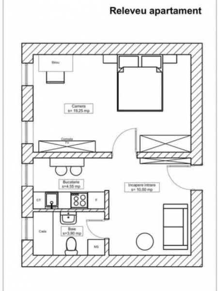 Vanzare apartament, 2 camere, 37, mp, Aleea Padin, Manastur