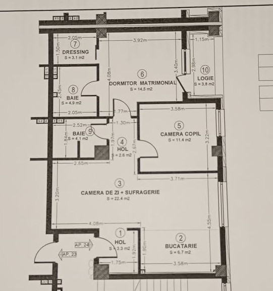 Apartament 3 camere de vanzare in Ansamblul Columna Residence, zona VIVO