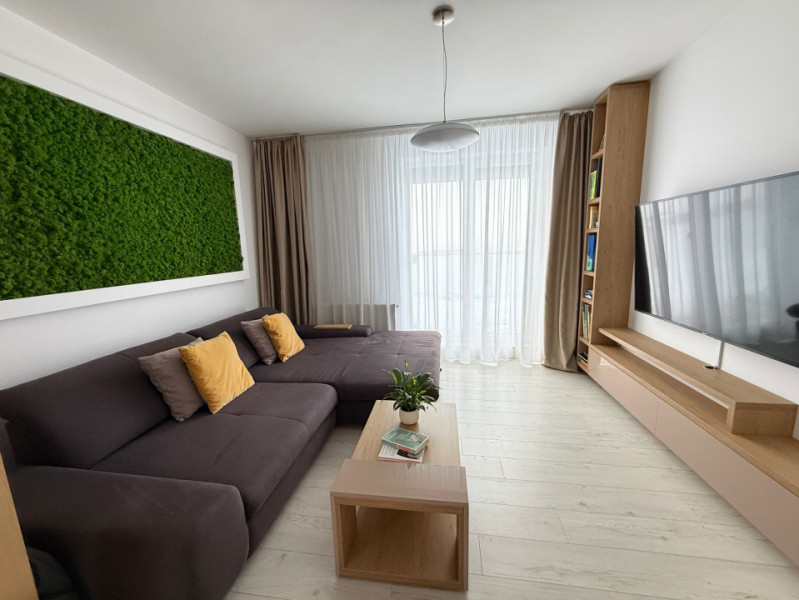 Ap 3 camere ,68 mp+40 mp terasa, finisat  si mobilat,in cart Europa 