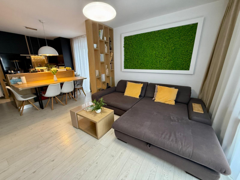 Ap 3 camere ,68 mp+40 mp terasa, finisat  si mobilat,in cart Europa 