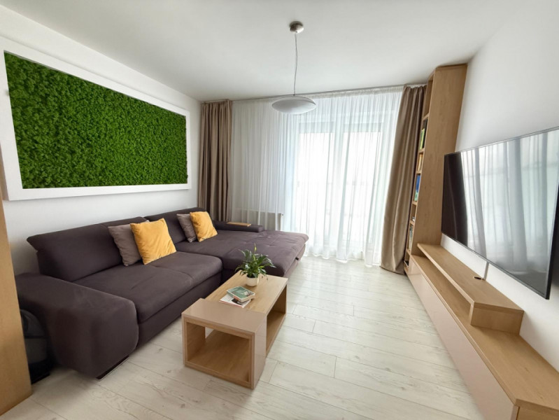 Ap 3 camere ,68 mp+40 mp terasa, finisat  si mobilat,in cart Europa 