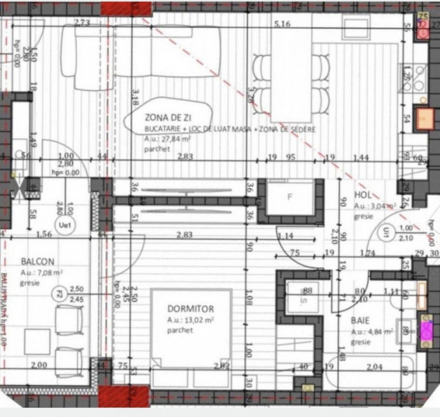 Apartament de 2 camere, Finisat, zona BMW, Floresti