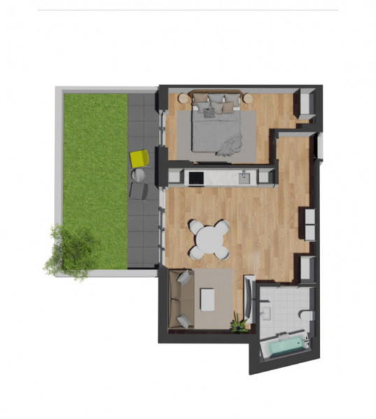 Comision0!Apartament 2 cam 51mp+terasa 24 mp, finisat,zona VIVO str Razoare